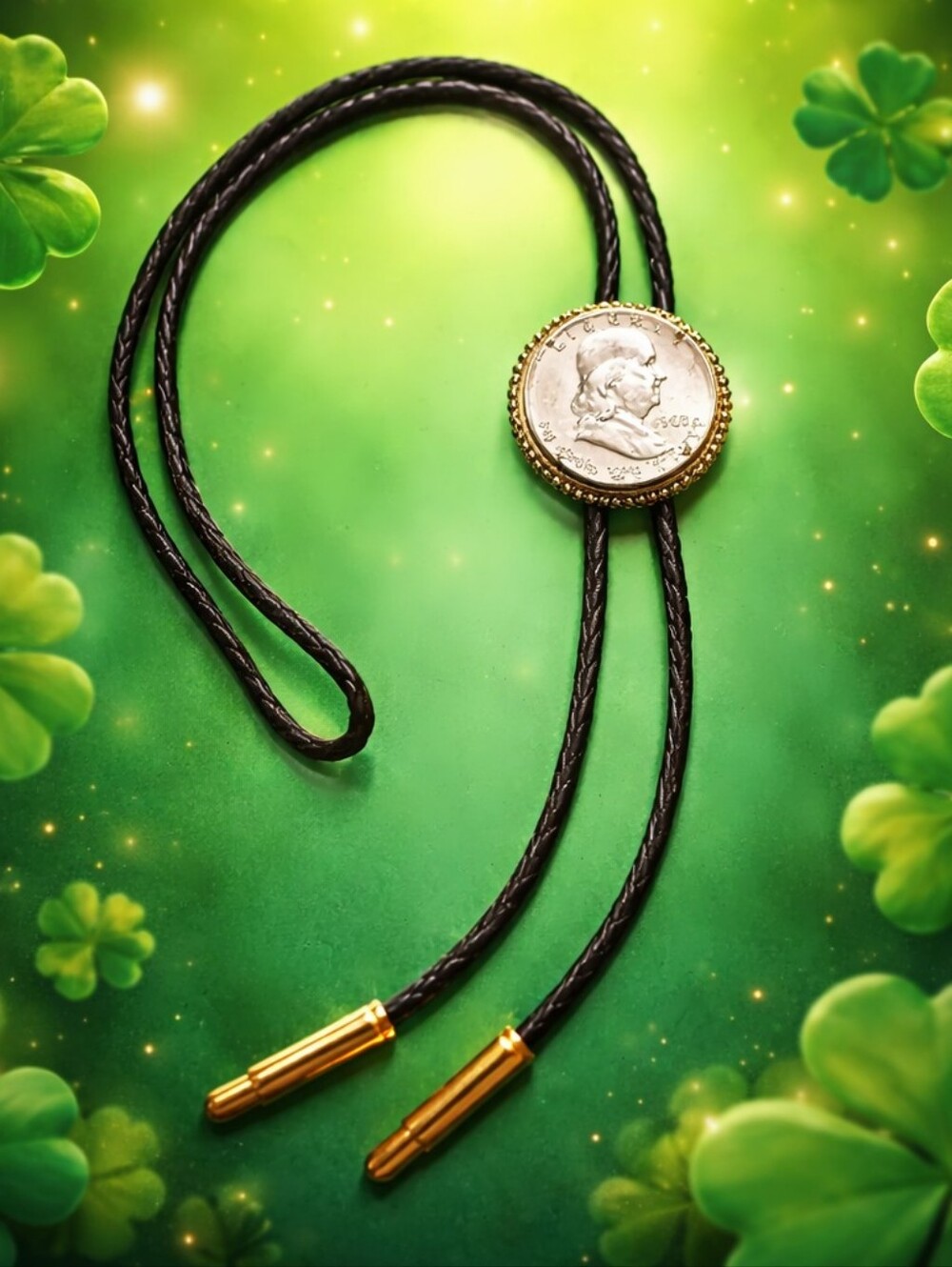 Vintage Franklin Half Dollar Bolo Tie – 1963 Coin Design Western Necklace